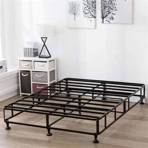 box-spring metal bed frame queen|bed frame needs box spring.